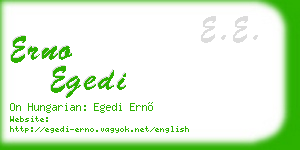 erno egedi business card