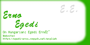 erno egedi business card